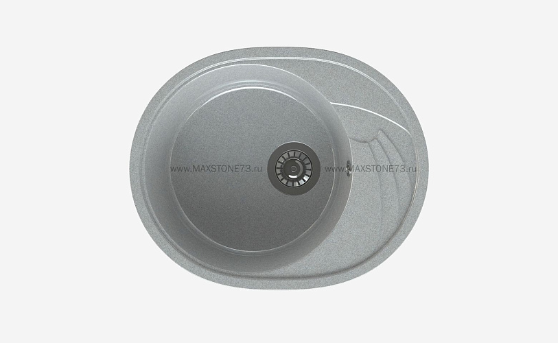 MAXSTONE Мойка глянцевая MS-8 (светло-серая) 570*460*200